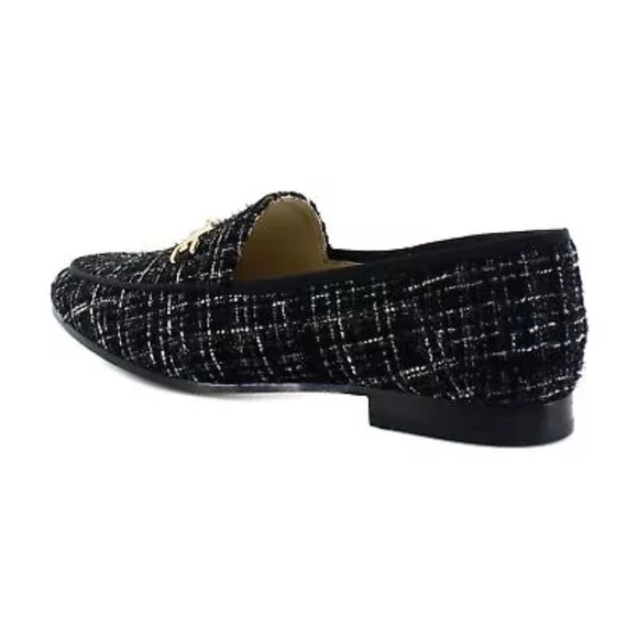 SAM EDELMAN WOMEN'S BLACK MULTI TWEED BIT LOAFER SIZE 8M - Picture 3 of 6